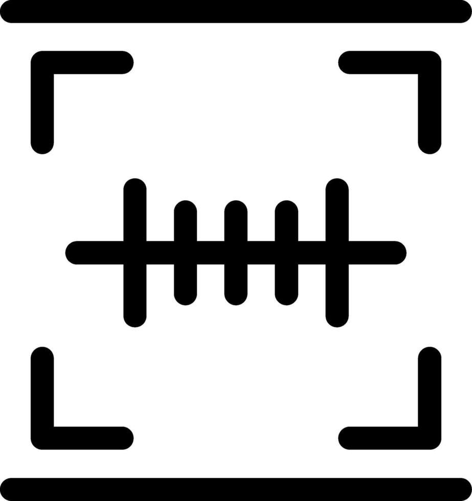 Barcode Scan Glyph Icon vector