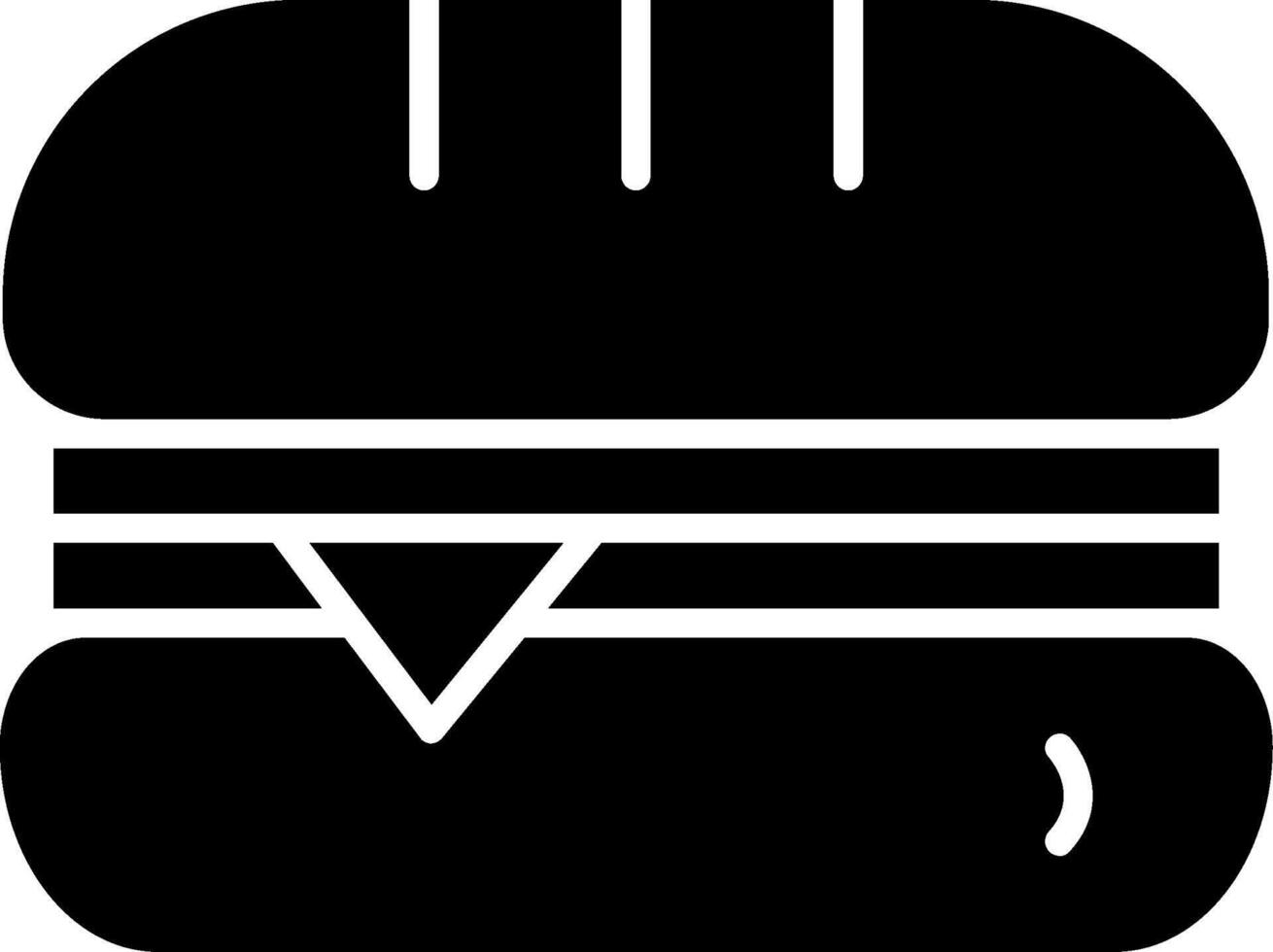 Sandwhich Glyph Icon vector