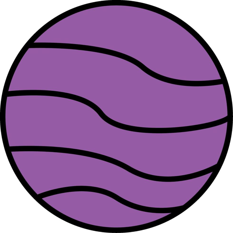 Planet Line Filled Icon vector