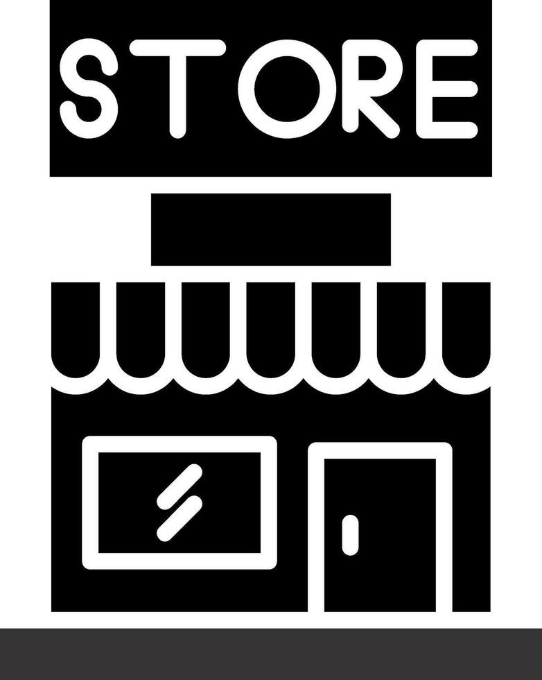 Store Glyph Icon vector