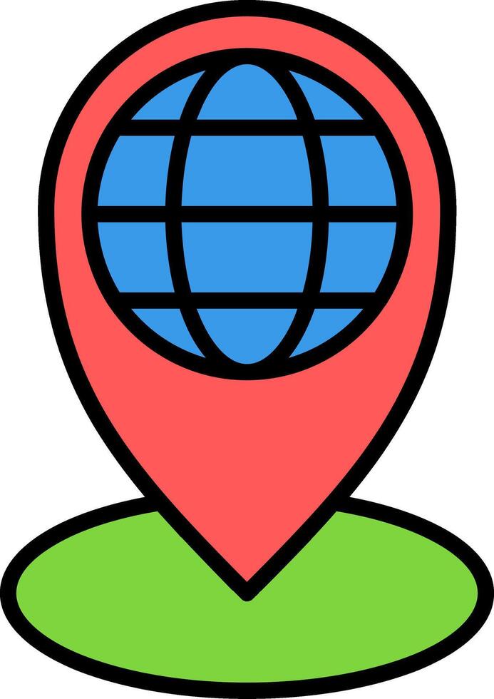 Local Line Filled Icon vector