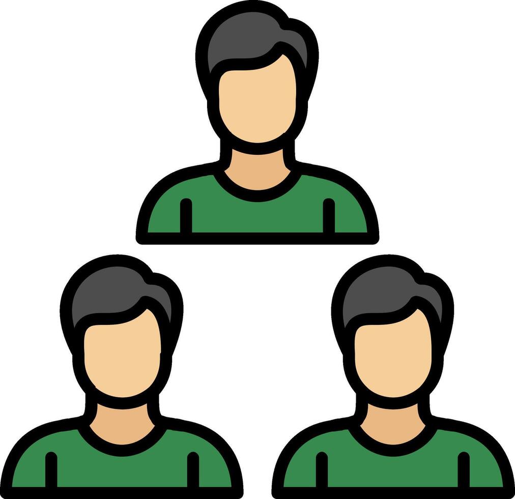 Team Line Filled Icon vector