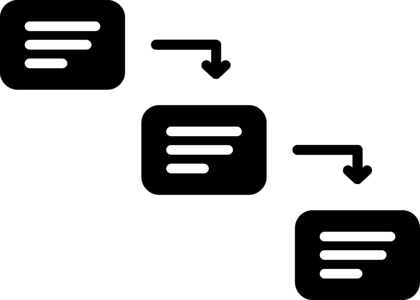 icono de glifo de cascada vector