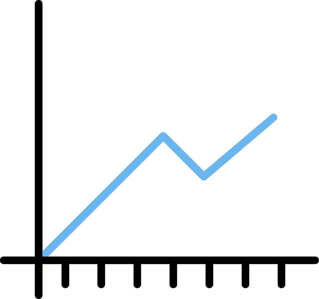 Line Chart Line Filled Icon vector