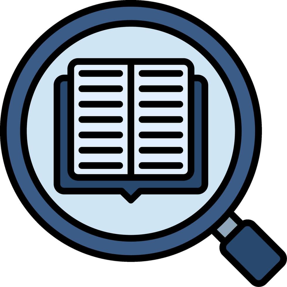 Research Line Filled Icon vector