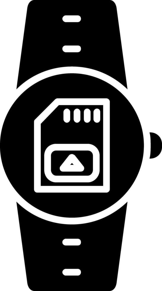 Sim Card Glyph Icon vector