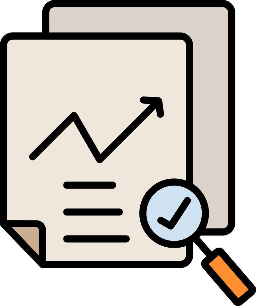Data Quality Line Filled Icon vector