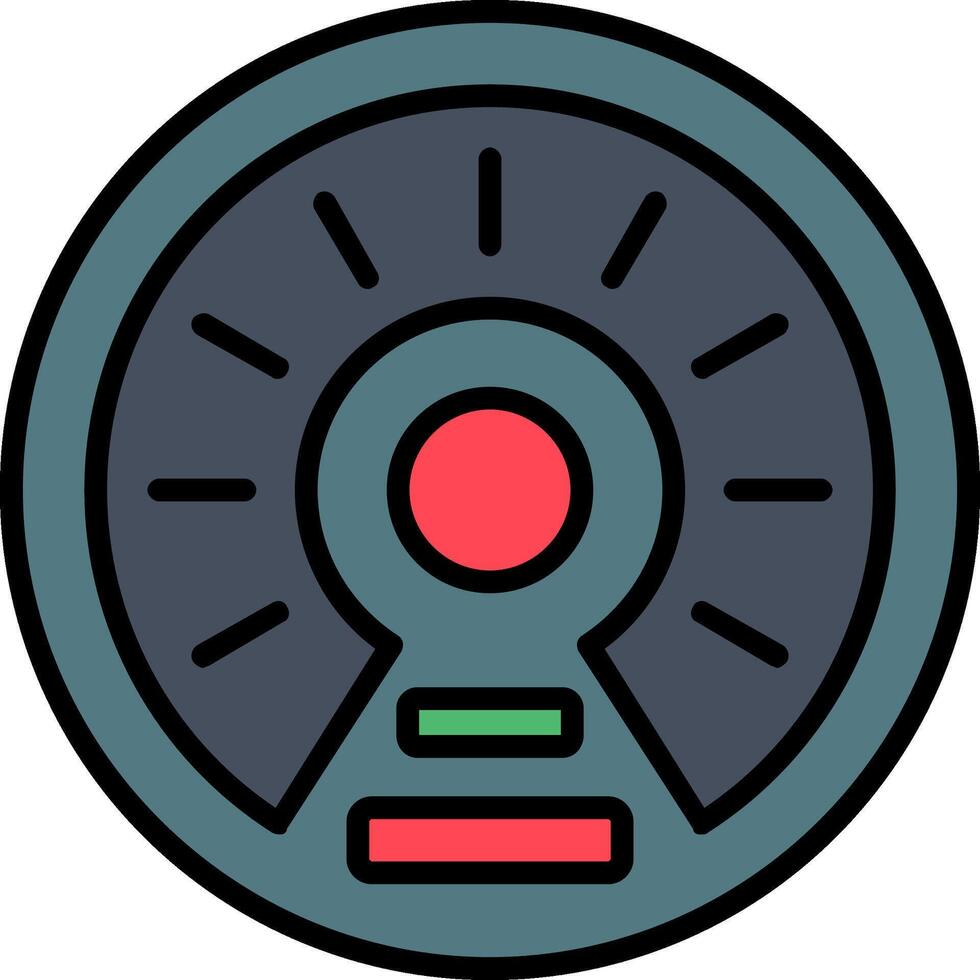 Gauge Line Filled Icon vector