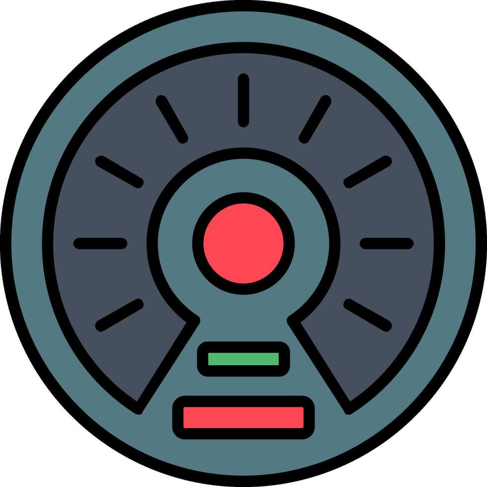 Gauge Line Filled Icon vector