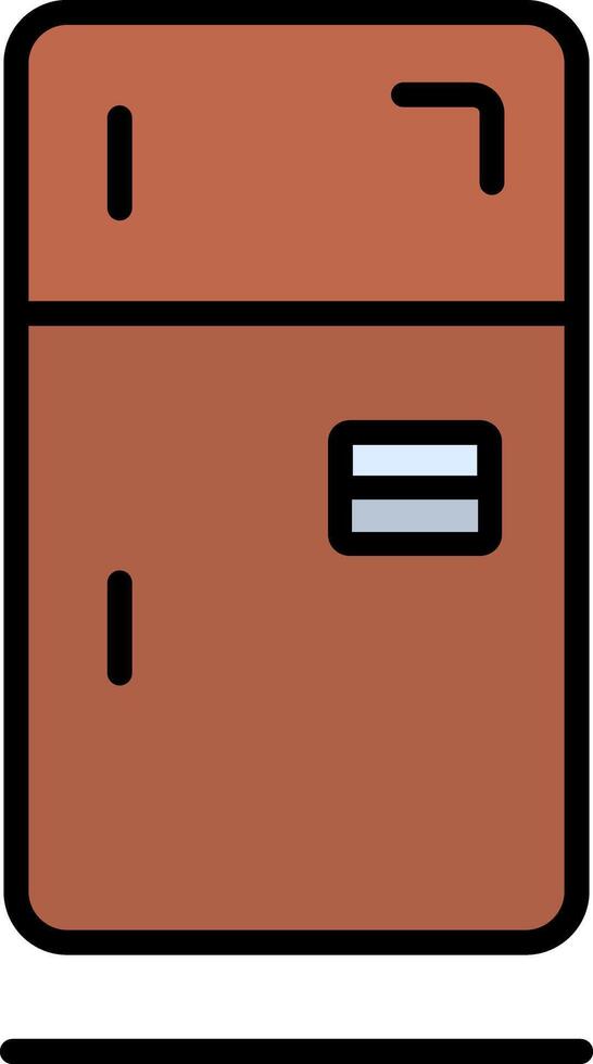 Fridge Line Filled Icon vector