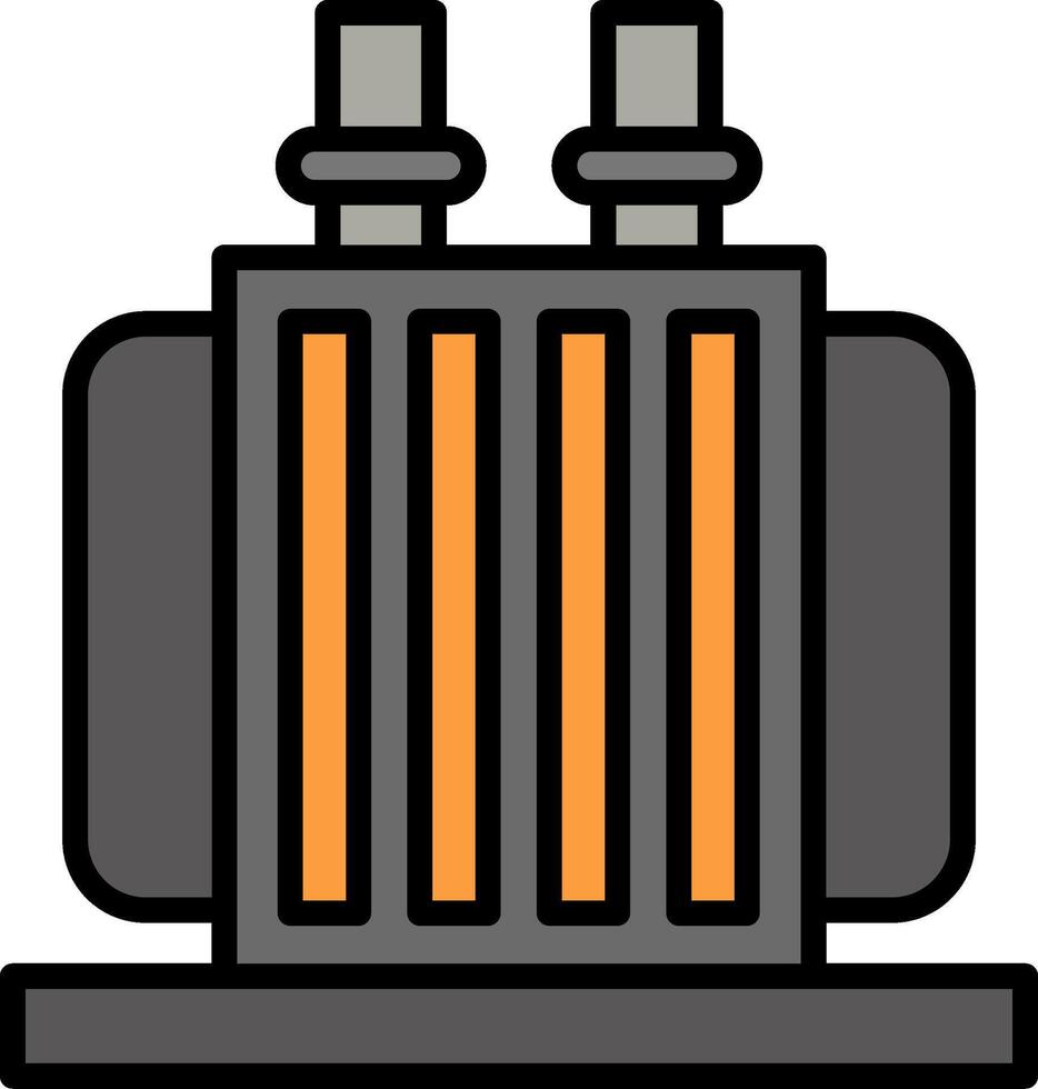 Transformer Line Filled Icon vector