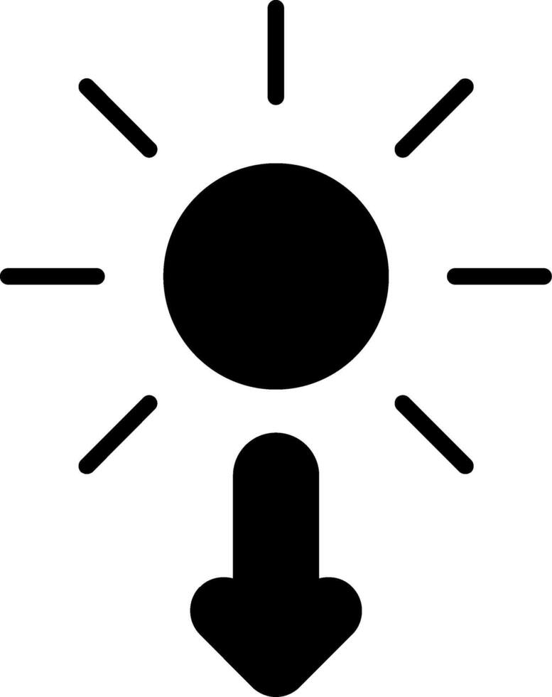 Sun Glyph Icon vector