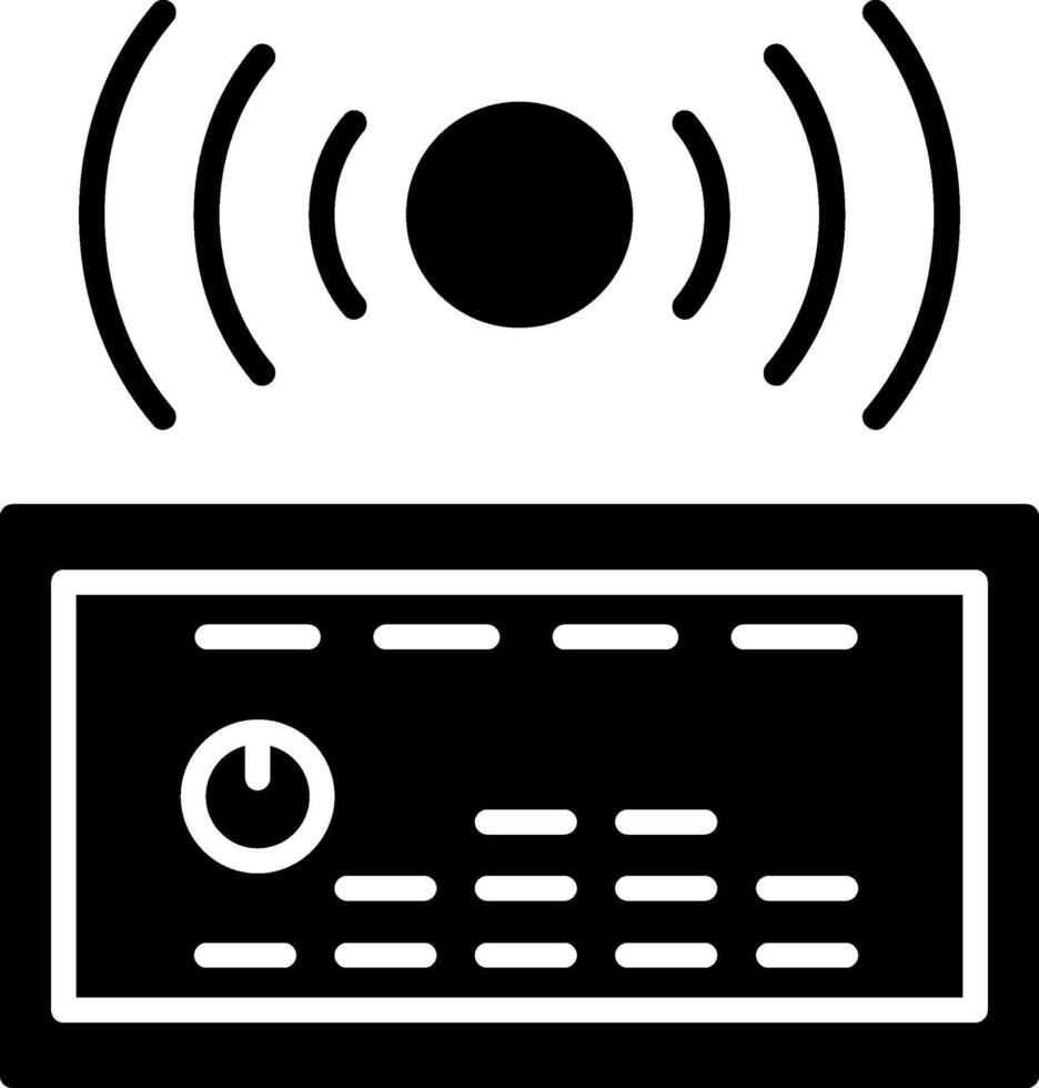 icono de glifo de sistema de sonido vector