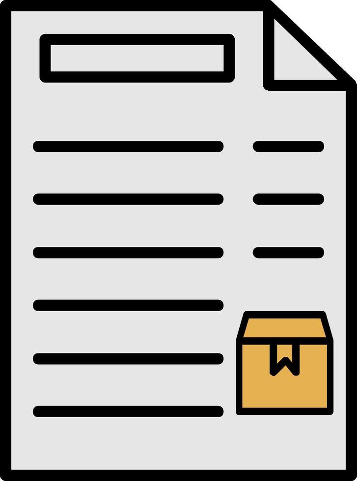 Product Details Line Filled Icon vector