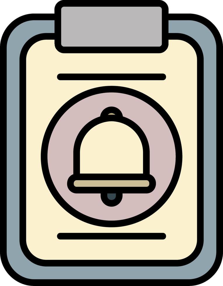 Clipboard Line Filled Icon vector