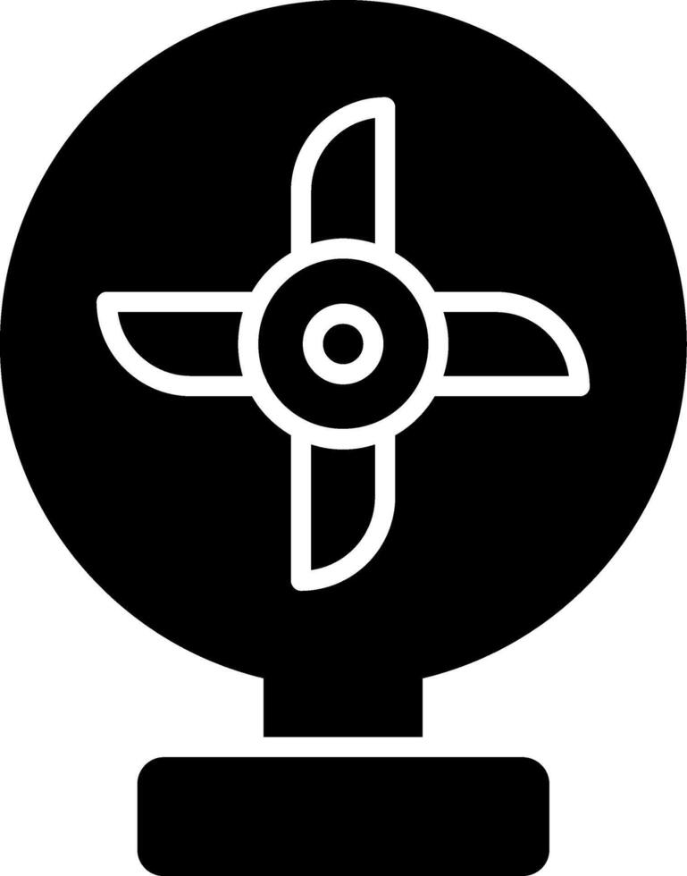 icono de glifo de ventilador de refrigeración vector