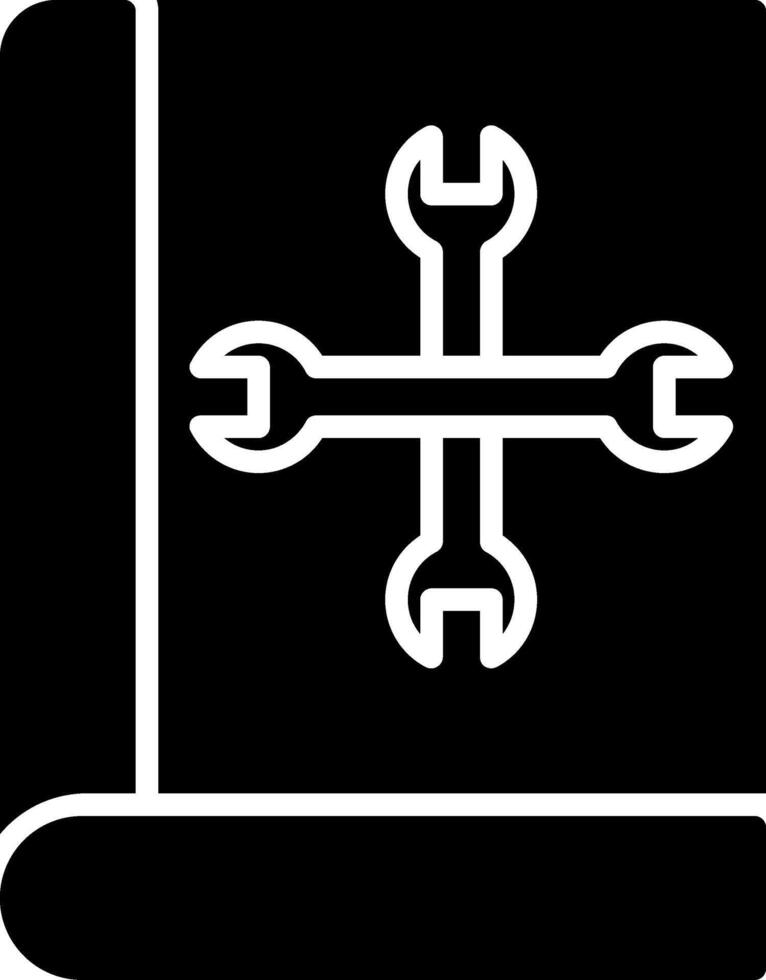 User Manual Glyph Icon vector