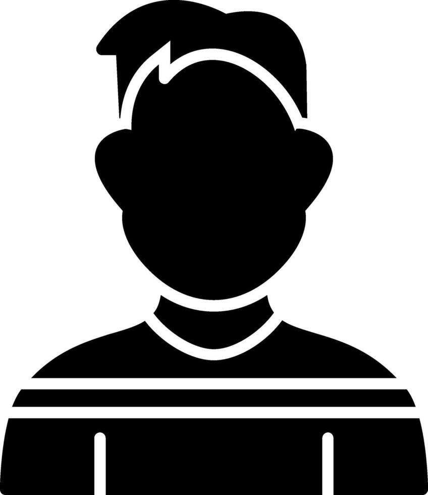 Man Glyph Icon vector