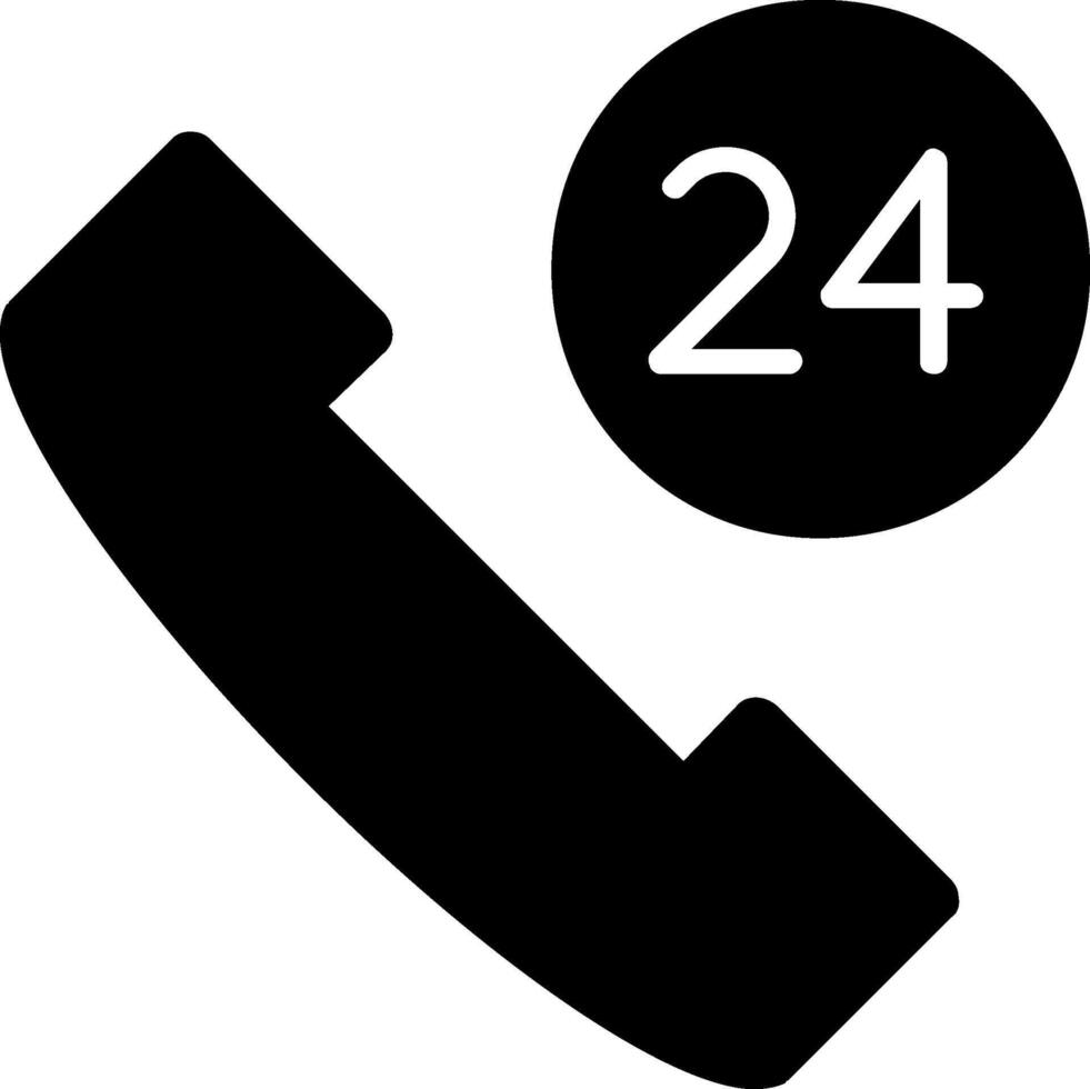 Help Line Glyph Icon vector