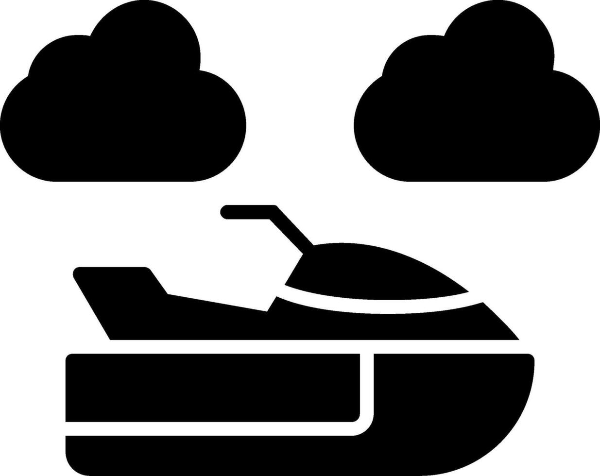 Jet Ski Glyph Icon vector