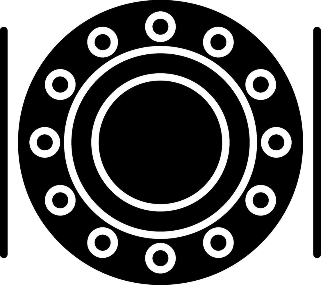 Ball Bearing Glyph Icon vector