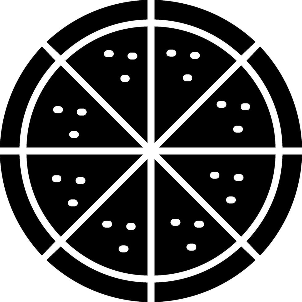 icono de glifo de pizza vector