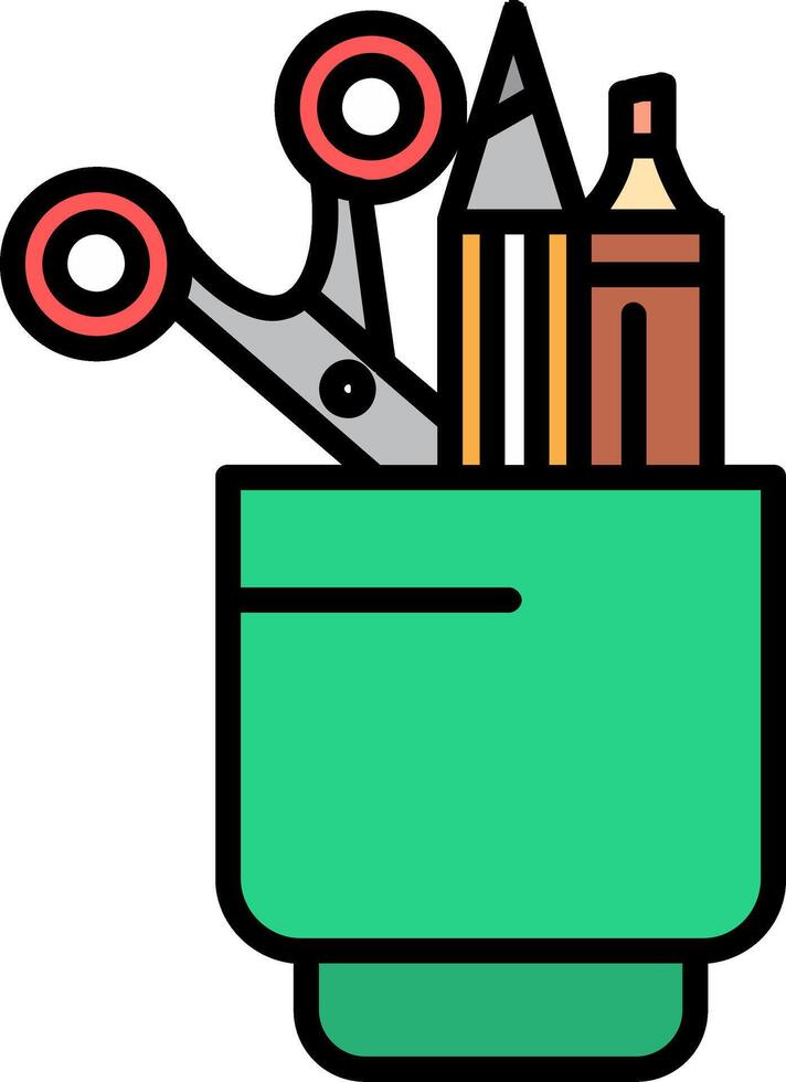 Stationery Line Filled Icon vector