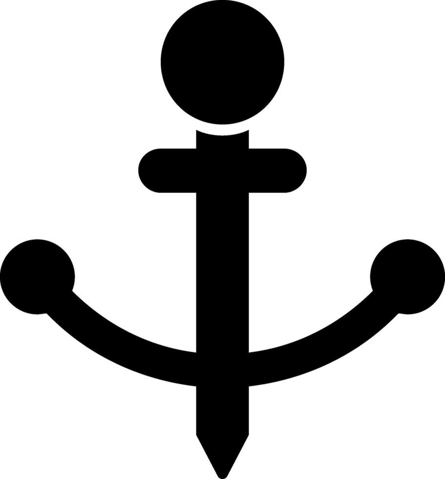 Anchor Glyph Icon vector