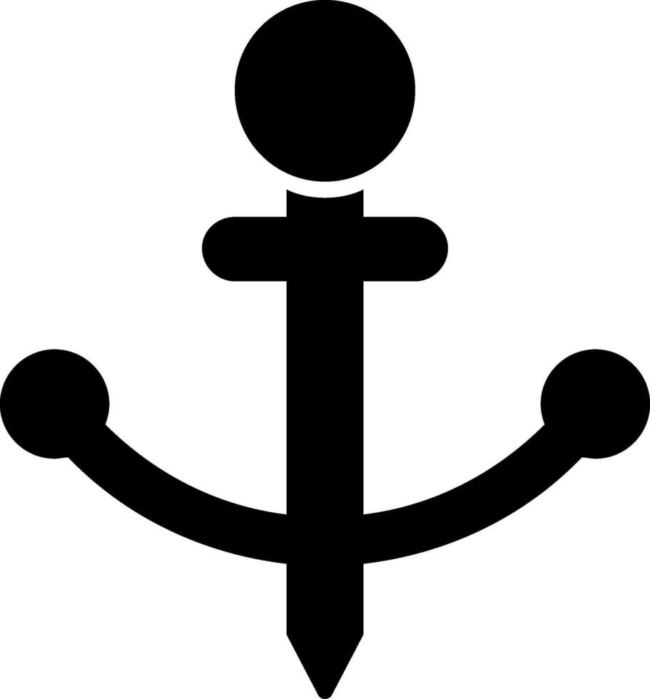 Anchor Glyph Icon vector