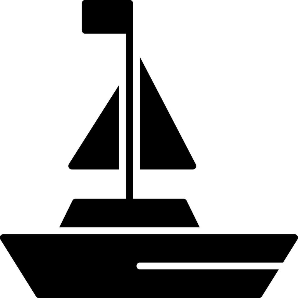 Yatch Glyph Icon vector