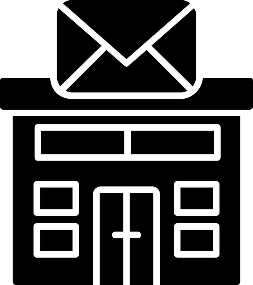 Post Office Glyph Icon vector