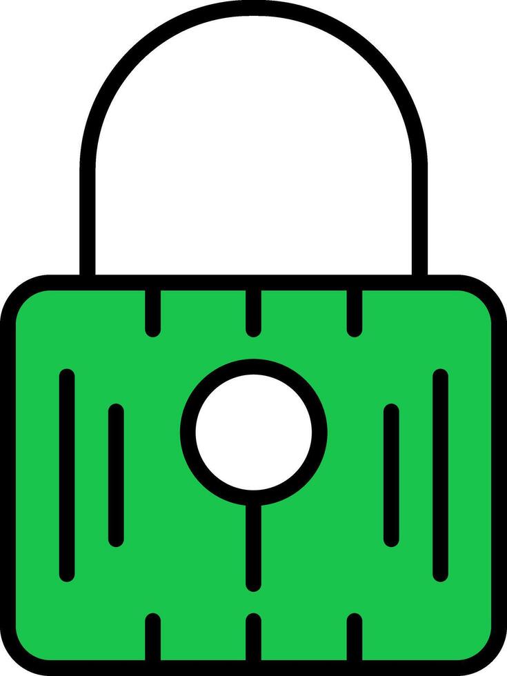 Locked Line Filled Icon vector