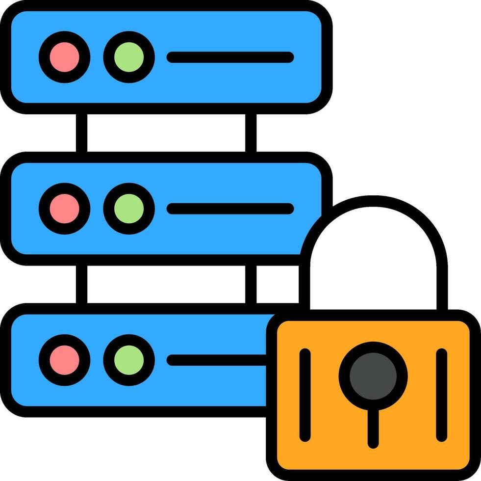 Secure Data Line Filled Icon 43310645 Vector Art at Vecteezy