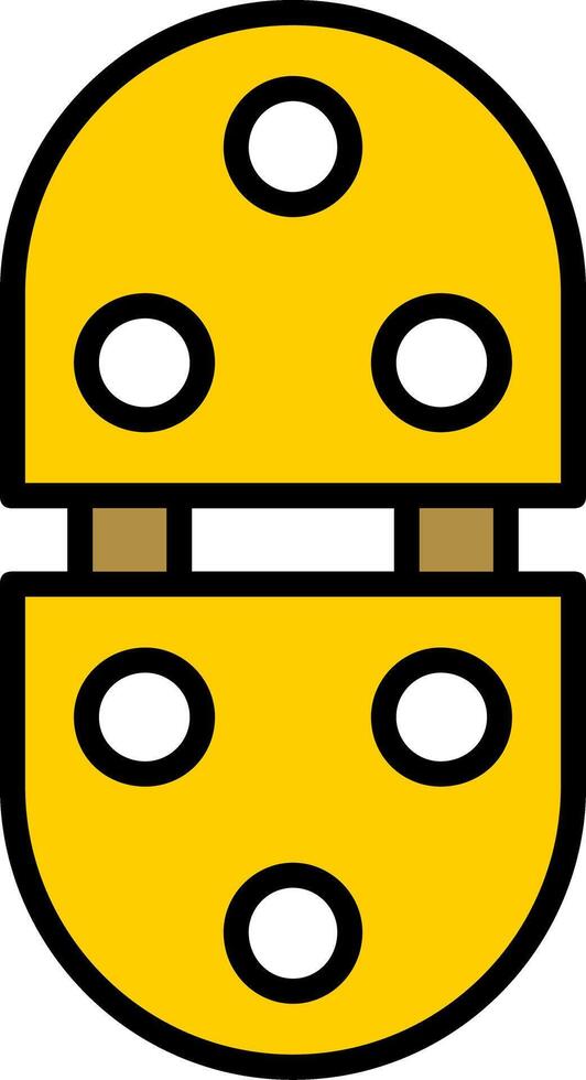 Hinge Line Filled Icon vector