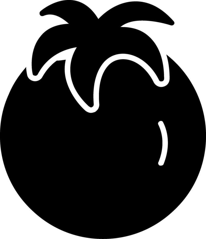 Tomates glifo icono vector