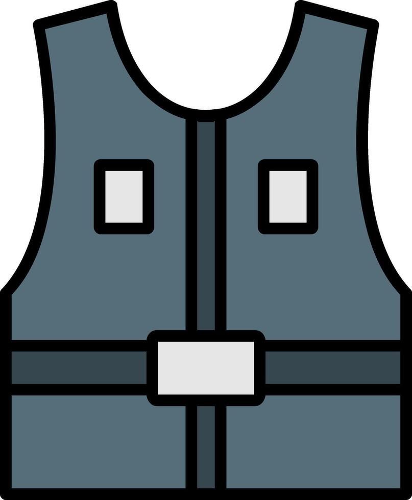 Jacket Line Filled Icon vector