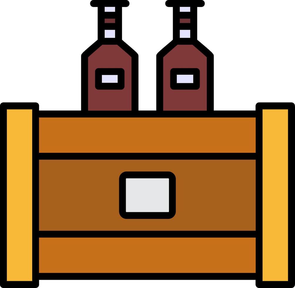 Beer Box Line Filled Icon vector