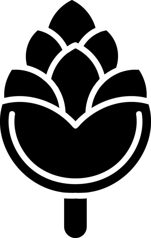 Pine Cone Glyph Icon vector