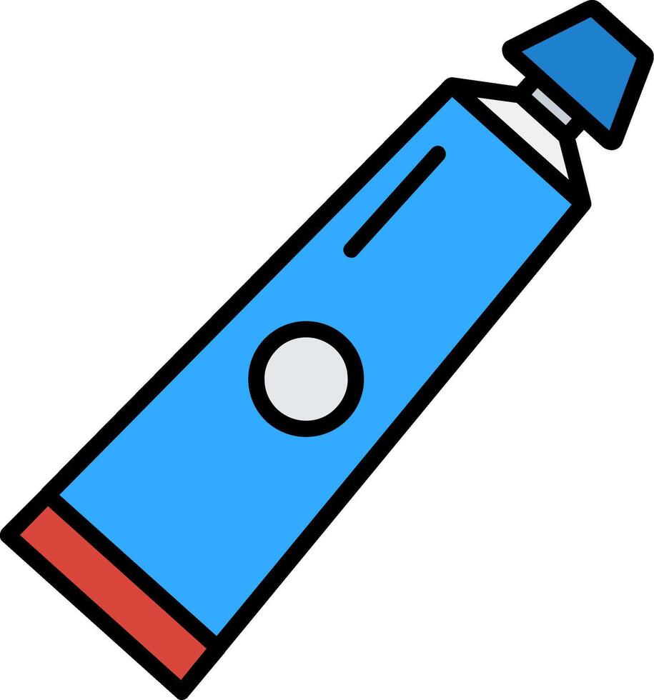 Tooth Paste Line Filled Icon vector