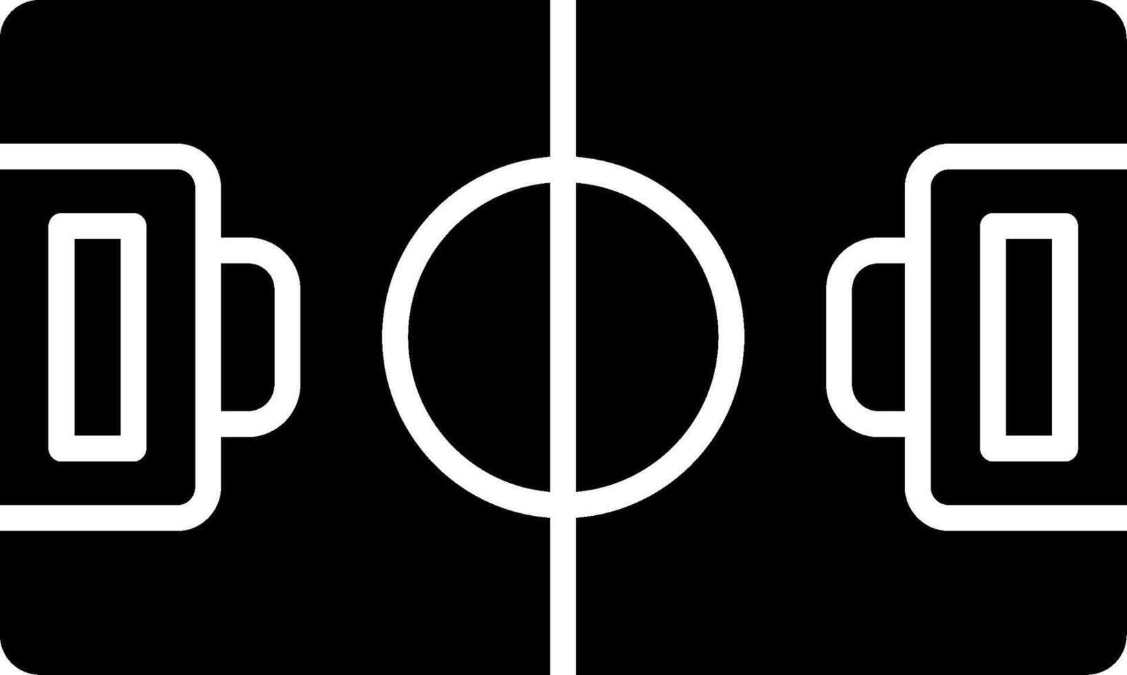 Football Field Glyph Icon vector