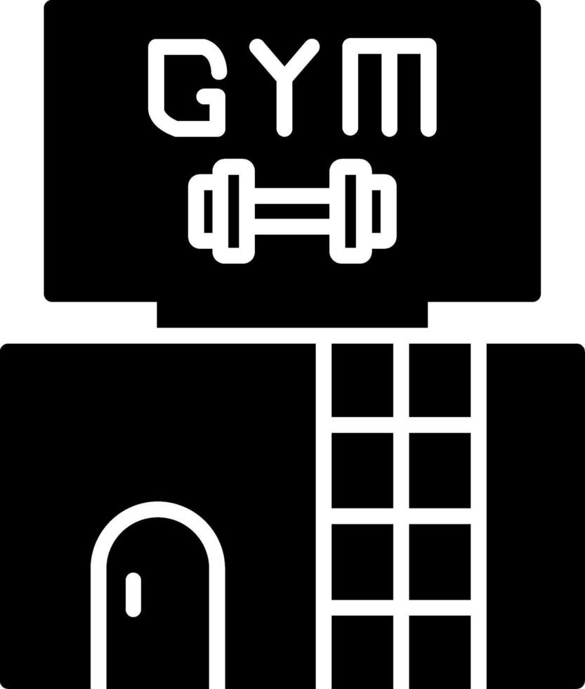 icono de glifo de gimnasio vector