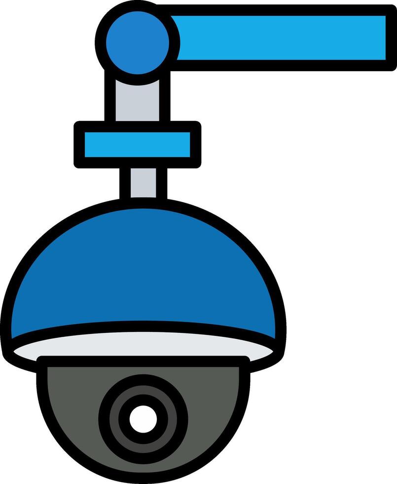 Security Camera Line Filled Icon vector