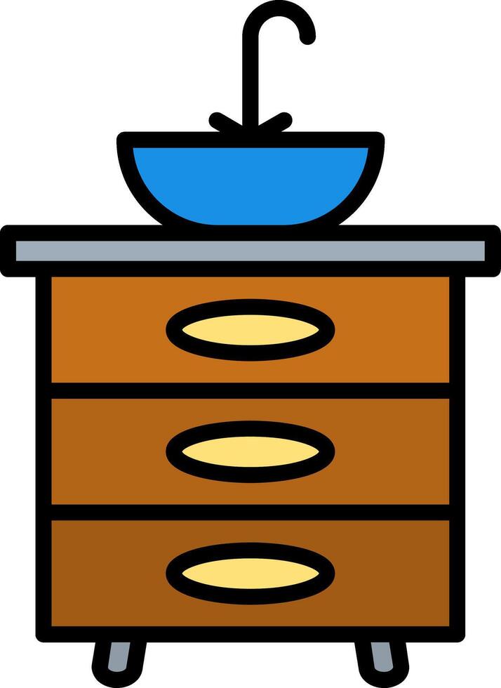 Sink Line Filled Icon vector