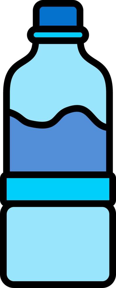 Water Bottle Line Filled Icon vector