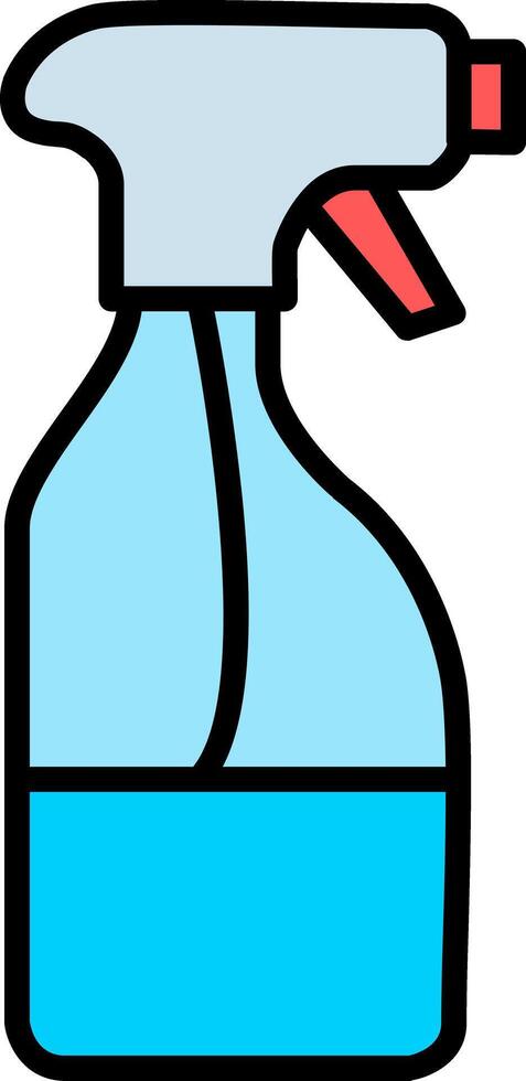 Cleaning Liquid Line Filled Icon vector