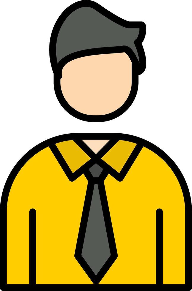 Employee Line Filled Icon vector