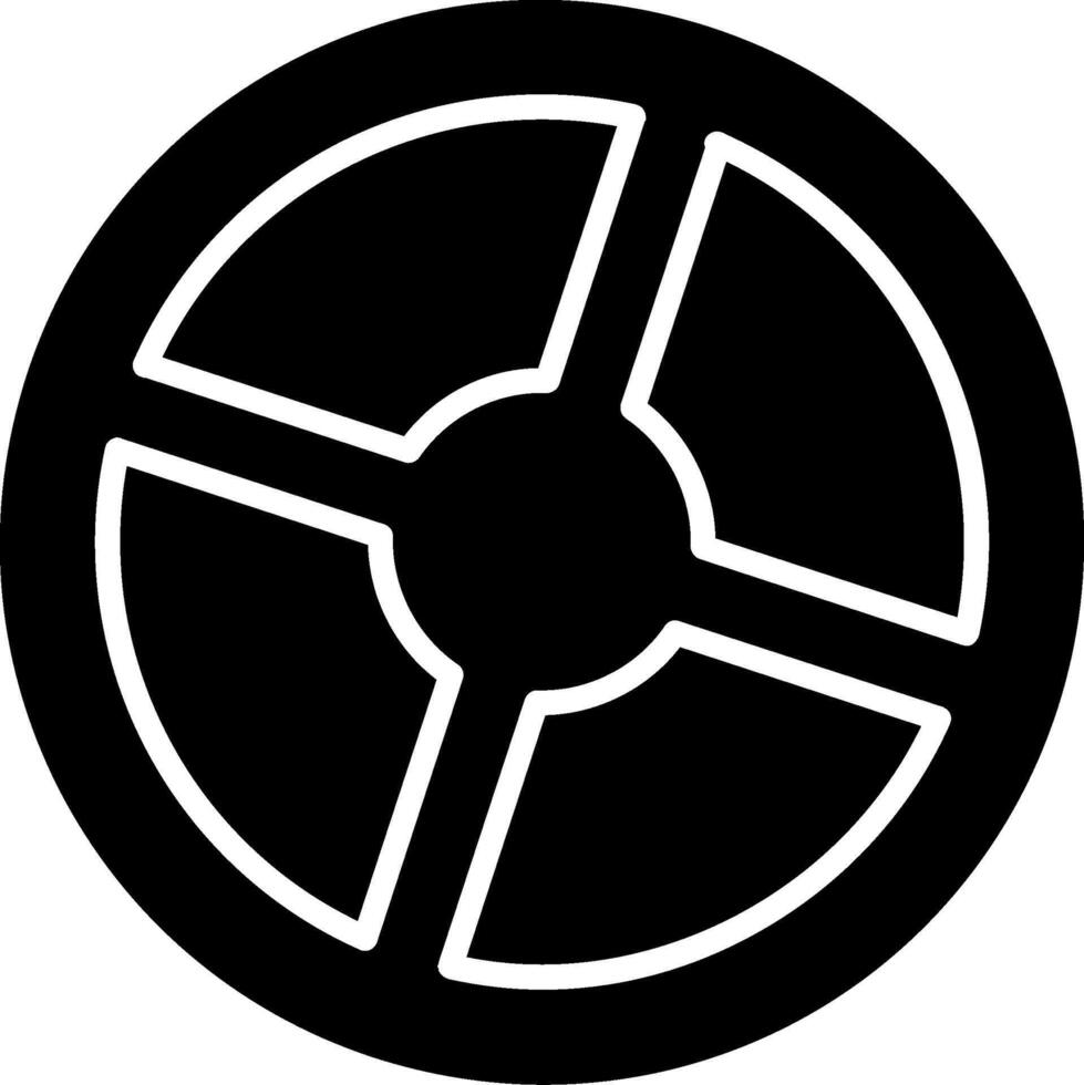 Steering Glyph Icon vector