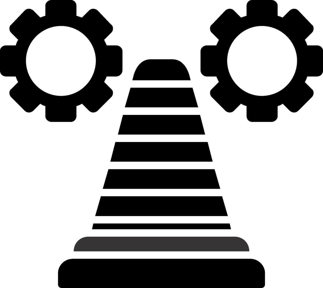 Traffic Cone Glyph Icon vector