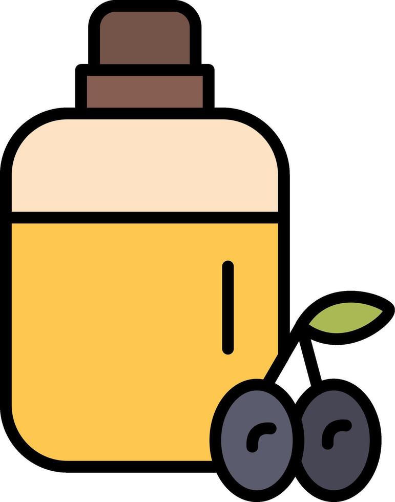 Olive Oil Line Filled Icon vector