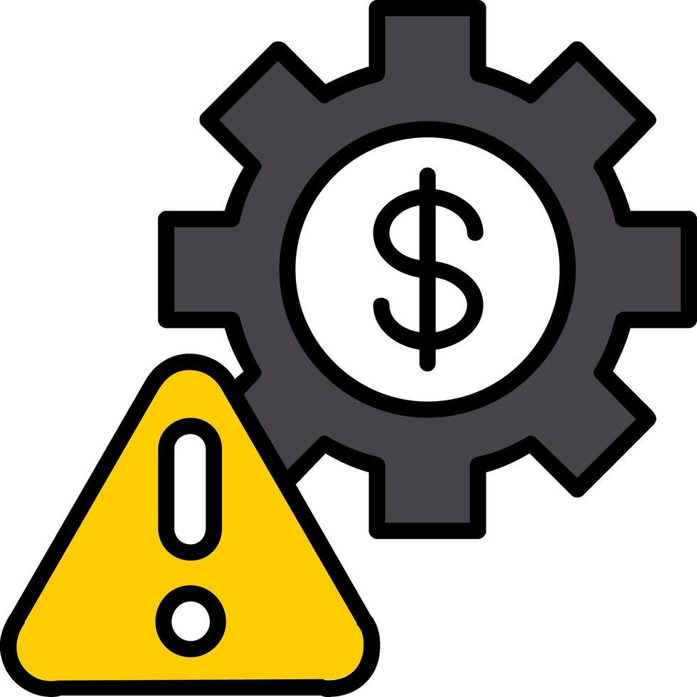 Factory Line Filled Icon vector